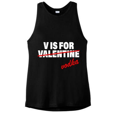 V Is For Val VODKA Ladies PosiCharge Tri-Blend Wicking Tank