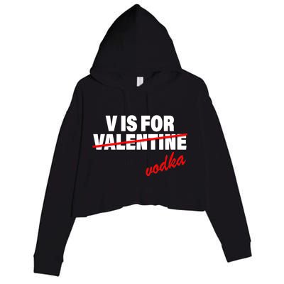 V Is For Val VODKA Crop Fleece Hoodie