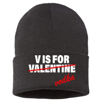 V Is For Val VODKA Sustainable Knit Beanie