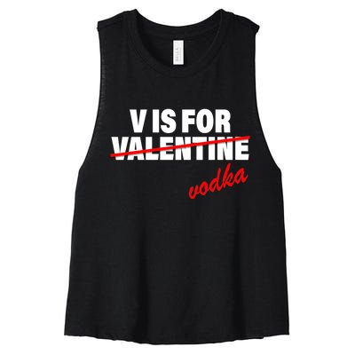 V Is For Val VODKA Women's Racerback Cropped Tank