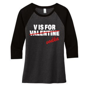 V Is For Val VODKA Women's Tri-Blend 3/4-Sleeve Raglan Shirt