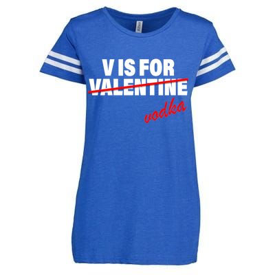 V Is For Val VODKA Enza Ladies Jersey Football T-Shirt