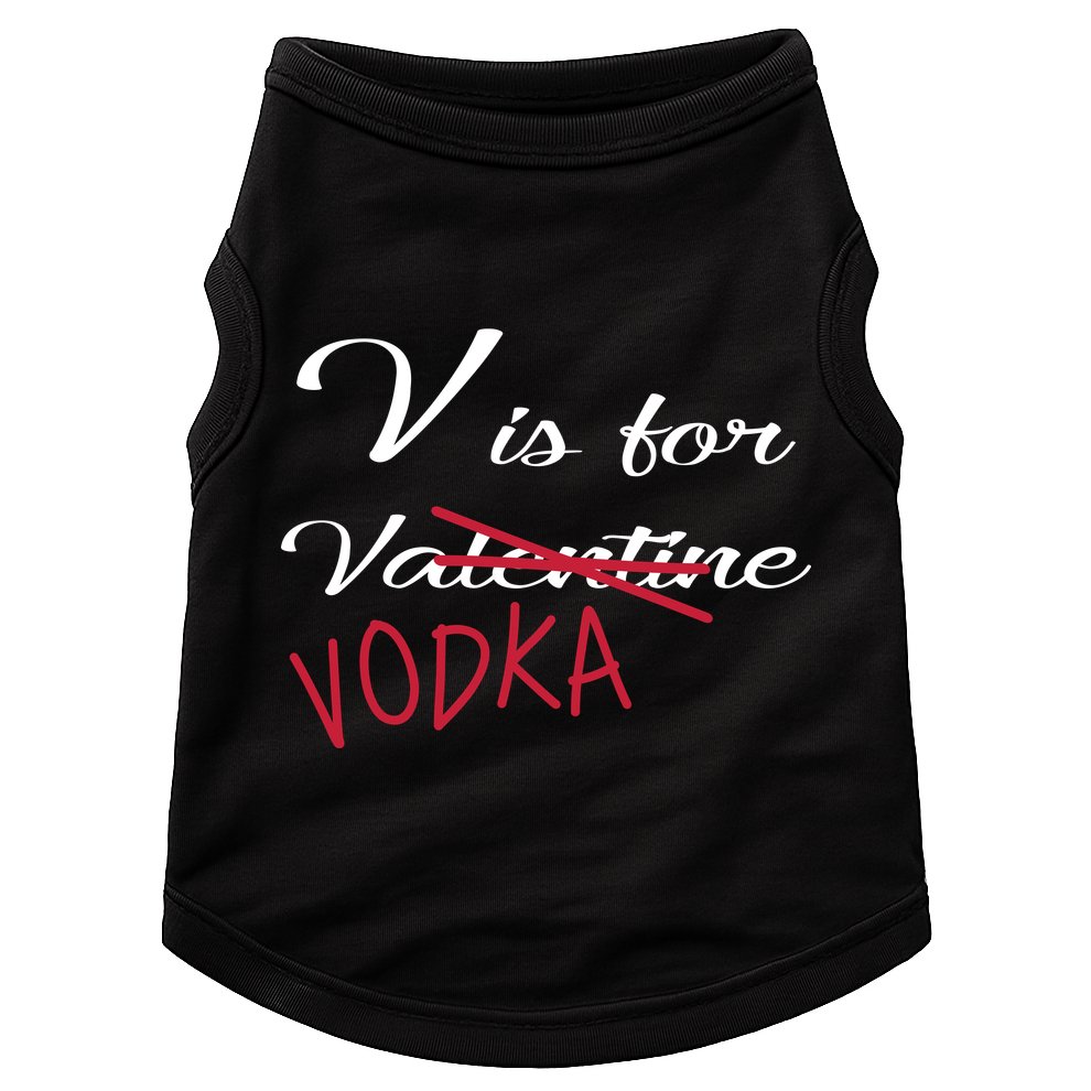 V Is For Valentine Vodka Doggie Tank