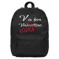 V Is For Valentine Vodka 16 in Basic Backpack