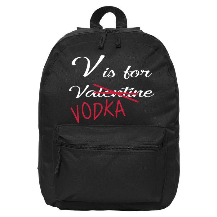 V Is For Valentine Vodka 16 in Basic Backpack
