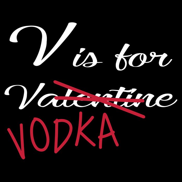 V Is For Valentine Vodka Poster