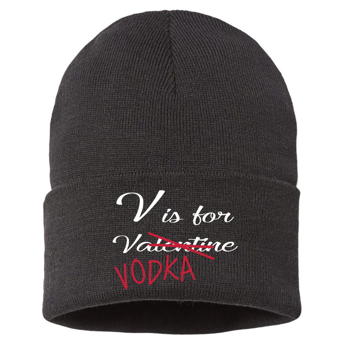 V Is For Valentine Vodka Sustainable Knit Beanie