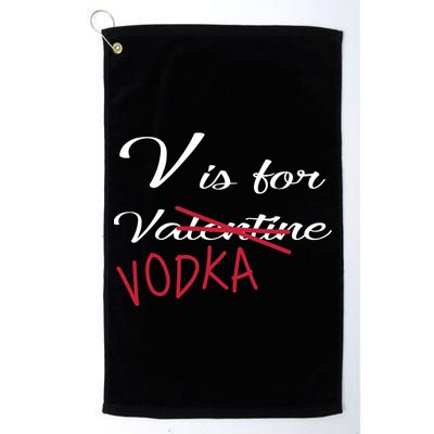 V Is For Valentine Vodka Golf Towel