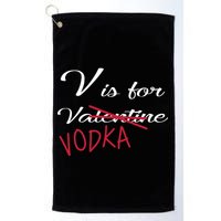 V Is For Valentine Vodka Golf Towel