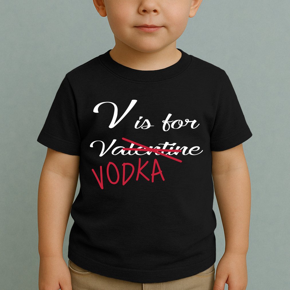 V Is For Valentine Vodka Toddler T-Shirt