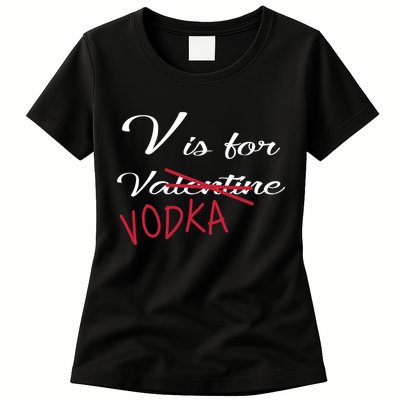 V Is For Valentine Vodka Womens T-Shirt