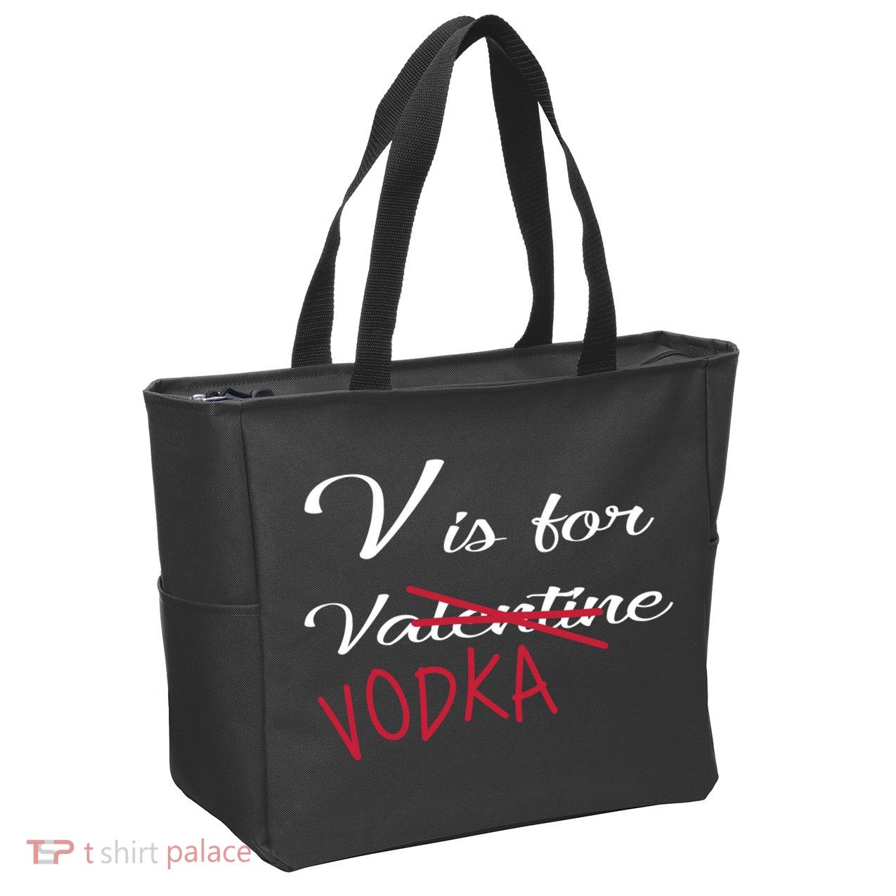 V Is For Valentine Vodka Zip Tote Bag