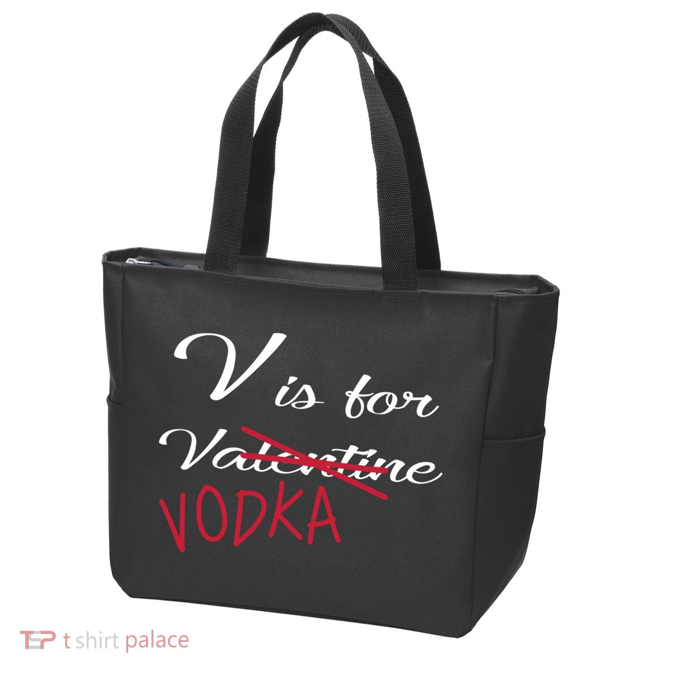 V Is For Valentine Vodka Zip Tote Bag