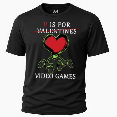 V Is For Video Games Anti Valentines Performance Shirt