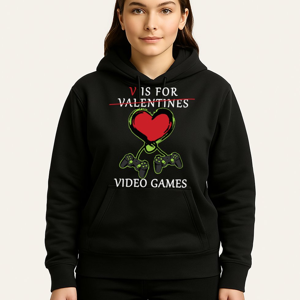 V Is For Video Games Anti Valentines Hoodie