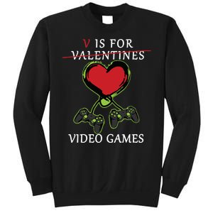 V Is For Video Games Anti Valentines Sweatshirt