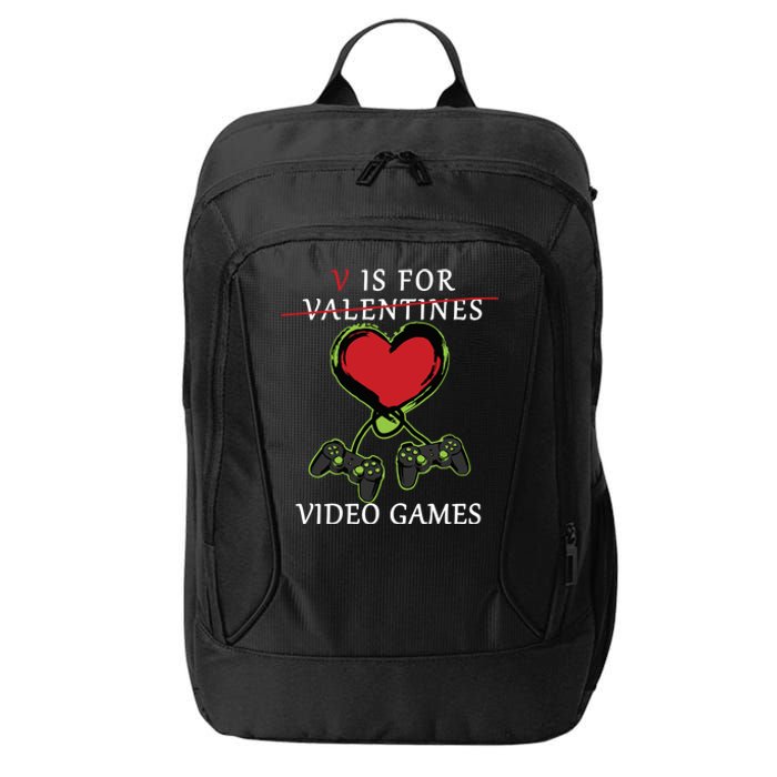 V Is For Video Games Anti Valentines City Backpack