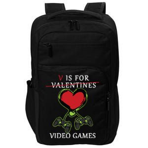 V Is For Video Games Anti Valentines Impact Tech Backpack