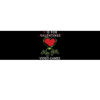 V Is For Video Games Anti Valentines Bumper Sticker