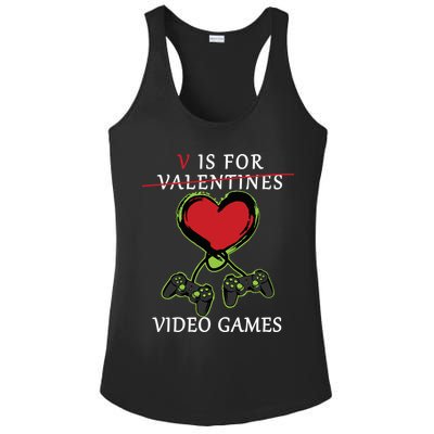 V Is For Video Games Anti Valentines Ladies PosiCharge Competitor Racerback Tank