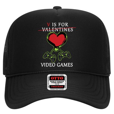 V Is For Video Games Anti Valentines Trucker Hat