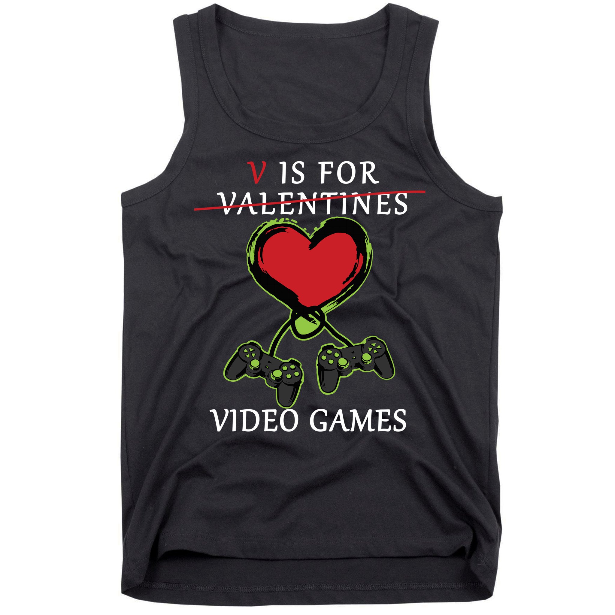 V Is For Video Games Anti Valentines Tank Top