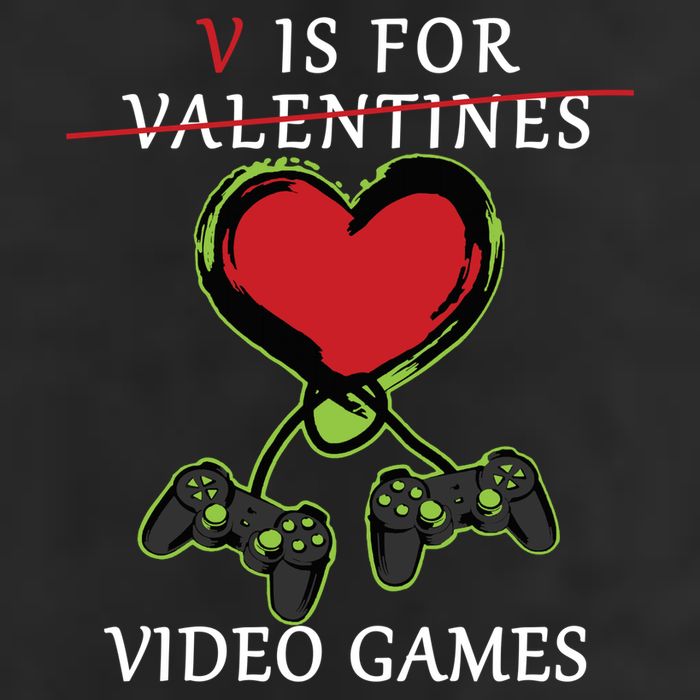 V Is For Video Games Anti Valentines Golf Towel