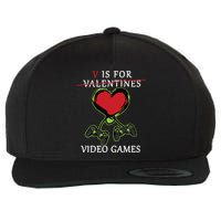 V Is For Video Games Anti Valentines Wool Snapback Cap