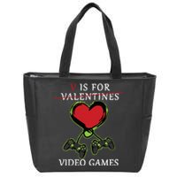 V Is For Video Games Anti Valentines Zip Tote Bag