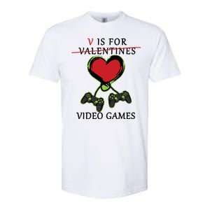 V Is For Video Games Anti Valentines Softstyle CVC T-Shirt