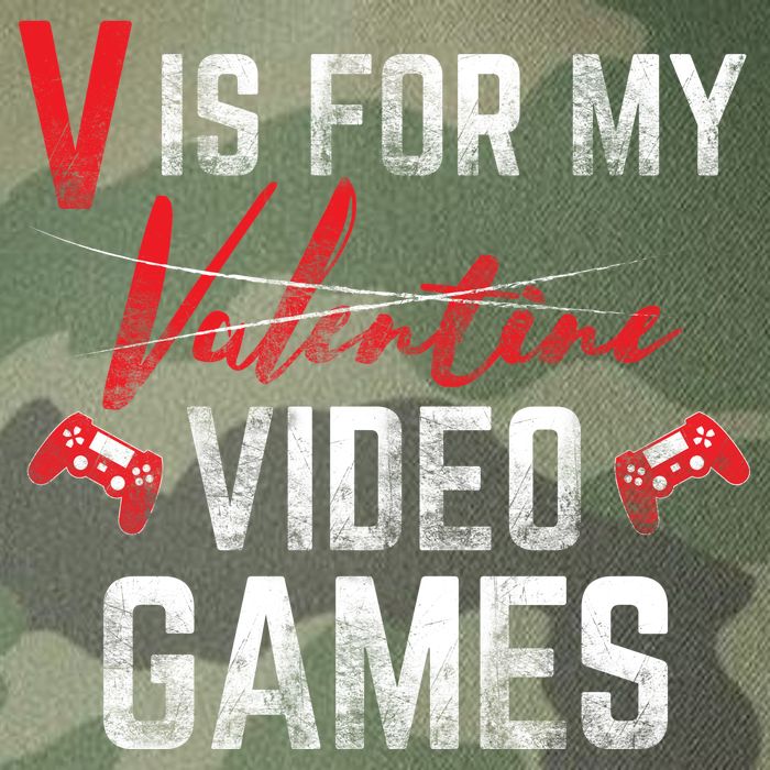 V Is For Video Games Funny Valentines Day Legacy Tie Dye Trucker Hat