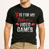 V Is For Video Games Funny Valentines Day Cooling Performance Crew T-Shirt