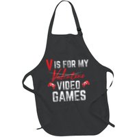 V Is For Video Games Funny Valentines Day Apron