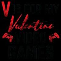 V Is For Video Games Funny Valentines Day Mug