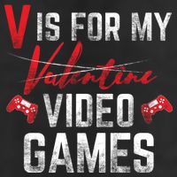 V Is For Video Games Funny Valentines Day Golf Towel