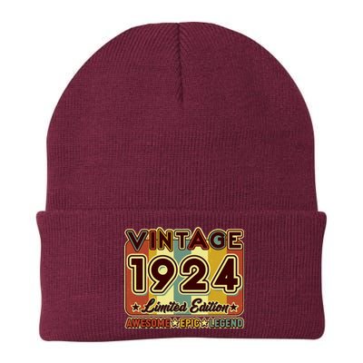 Vintage 1924 100th Birthday Limited Edition Awesome Epic Legend Knit Cap Winter Beanie