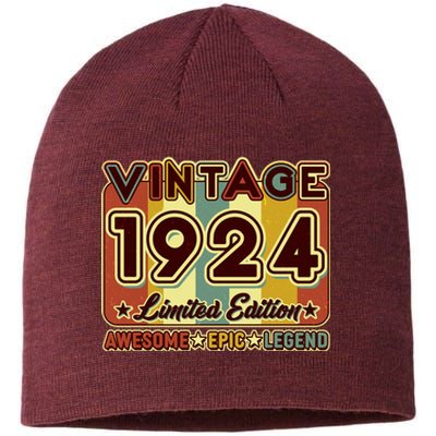 Vintage 1924 100th Birthday Limited Edition Awesome Epic Legend Sustainable Beanie