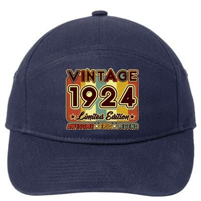 Vintage 1924 100th Birthday Limited Edition Awesome Epic Legend 7-Panel Snapback Hat