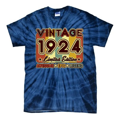 Vintage 1924 100th Birthday Limited Edition Awesome Epic Legend Tie-Dye T-Shirt