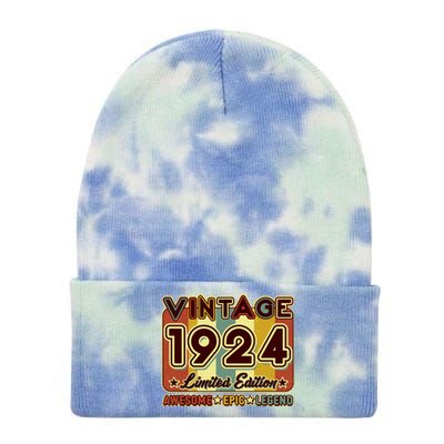 Vintage 1924 100th Birthday Limited Edition Awesome Epic Legend Tie Dye 12in Knit Beanie