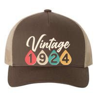 Vintage 1924 100th Birthday Retro Teardrop Design Yupoong Adult 5-Panel Trucker Hat