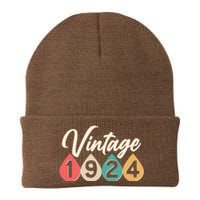 Vintage 1924 100th Birthday Retro Teardrop Design Knit Cap Winter Beanie