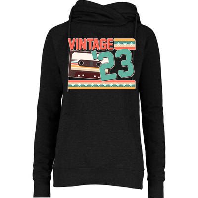 Vintage 1923 100th Birthday Cassette Tape Womens Funnel Neck Pullover Hood