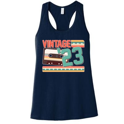 Vintage 1923 100th Birthday Cassette Tape Women's Racerback Tank