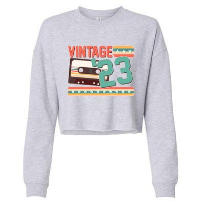 Vintage 1923 100th Birthday Cassette Tape Cropped Pullover Crew