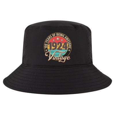 Vintage 1924 100 Years Of Being Awesome Cool Comfort Performance Bucket Hat