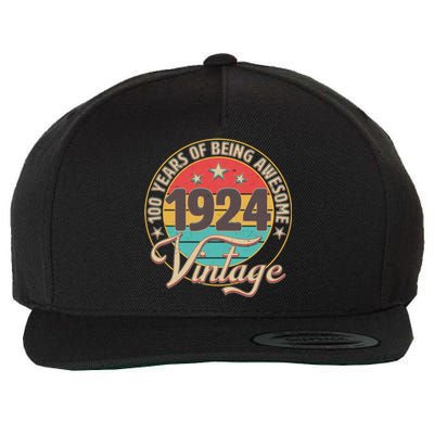 Vintage 1924 100 Years Of Being Awesome Wool Snapback Cap