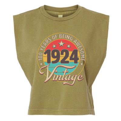 Vintage 1924 100 Years Of Being Awesome Garment-Dyed Women's Muscle Tee