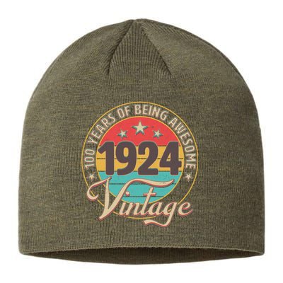 Vintage 1924 100 Years Of Being Awesome Sustainable Beanie