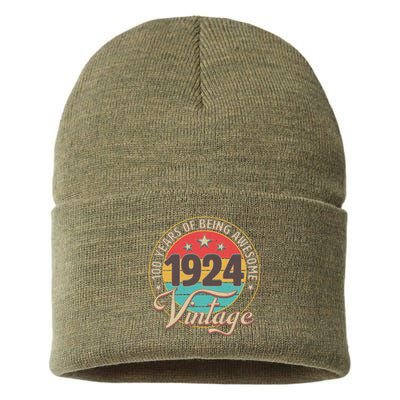 Vintage 1924 100 Years Of Being Awesome Sustainable Knit Beanie